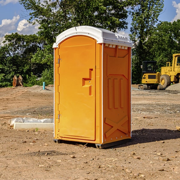 how often are the portable restrooms cleaned and serviced during a rental period in Scottsbluff NE